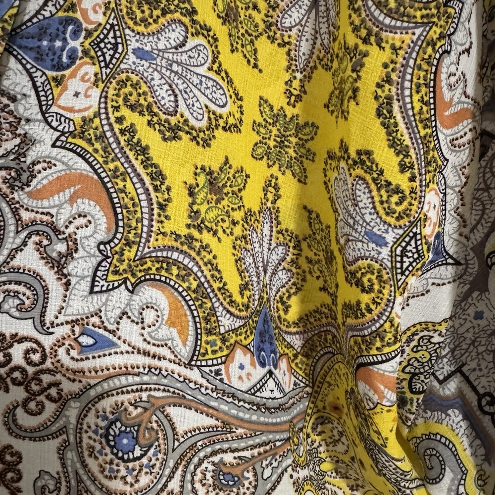 Love Yellow Blouse Boutique Size S/M Open In Front - Picture 3 of 5